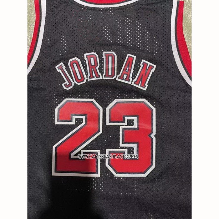 Michael Jordan NO 23 Camiseta Nino Chicago Bulls Mitchell & Ness 1997-98 Negro
